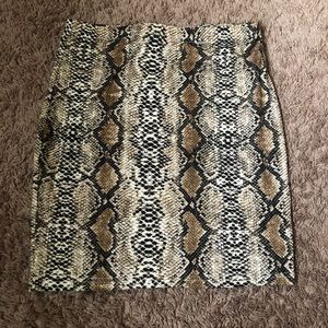 NWOT Snake Print Skirt